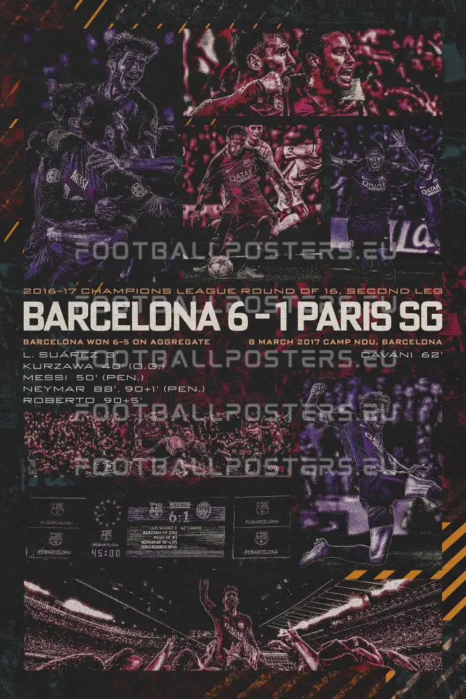 Barcelona ’Comeback Vs Psg 6-1’’ | Historic Poster