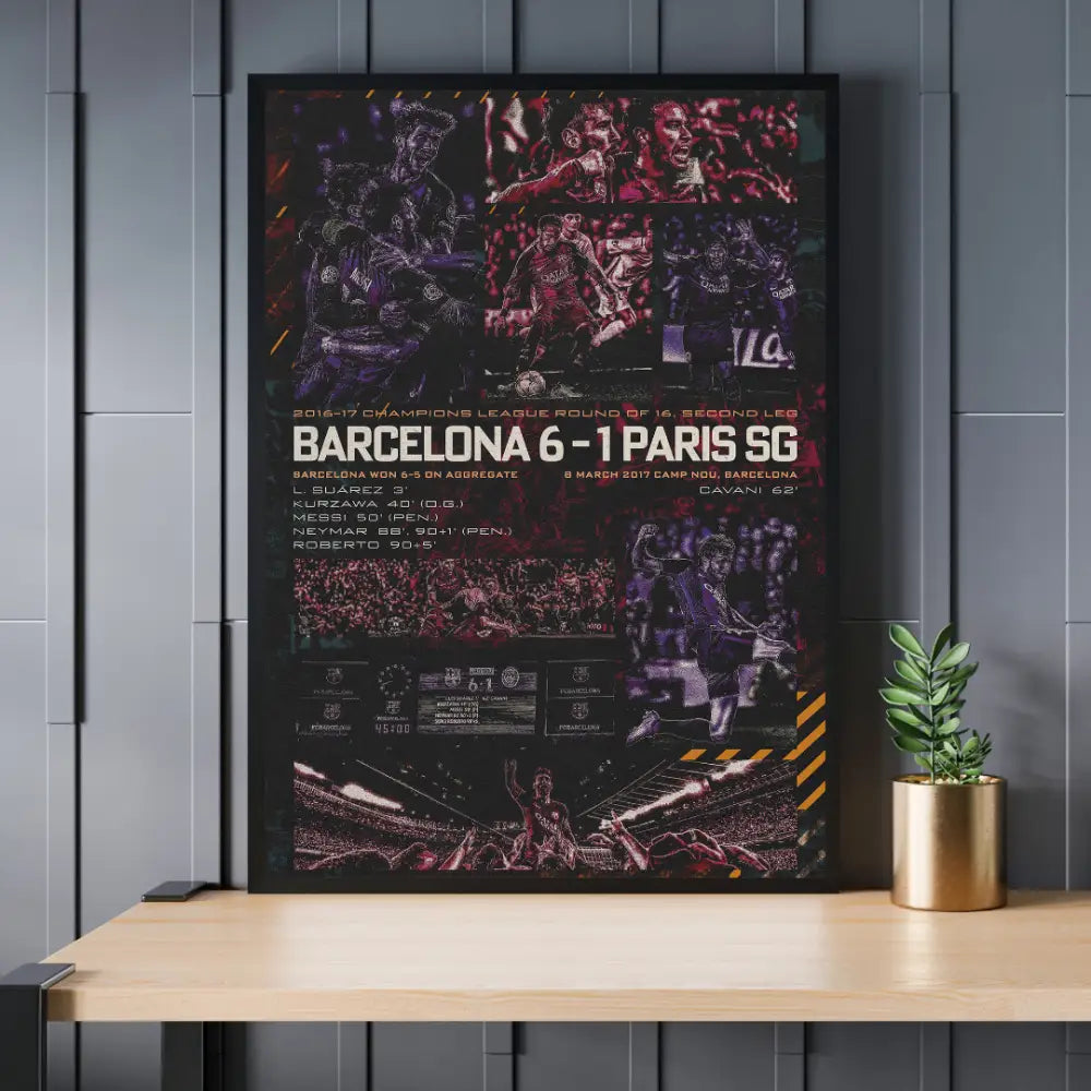 Barcelona ’Comeback Vs Psg 6-1’’ | Historic Poster