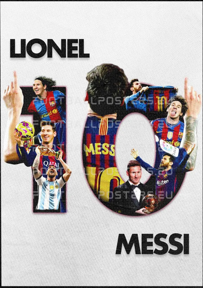 Lionel Messi ’Legacy’ | Poster White / 30X40 Cm Premium Matte Papper