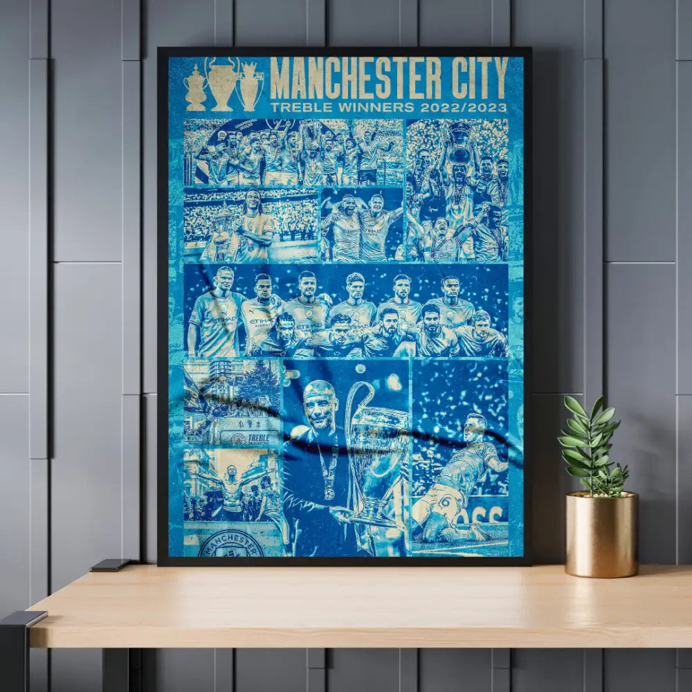 Manchester City ’Treble Winners’ | Historic Poster